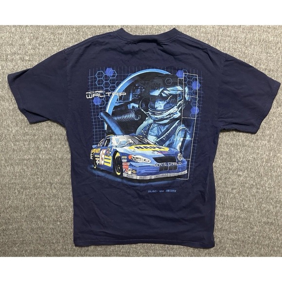 Y2K NASCAR Michael Waltrip Chase Authentics T-Shirt Men's Medium Blue - Picture 2 of 3